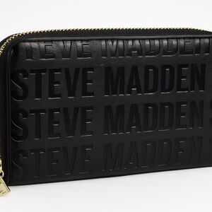 Steve Madden Black Wallet with Embossed Design